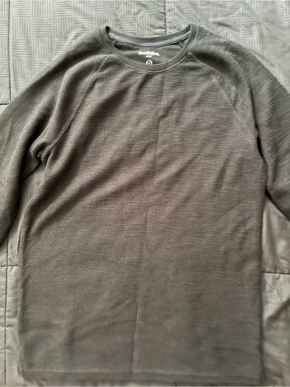 Goodfellow & Co Olive Green Long-Sleeve Crewneck Thermal Shirt